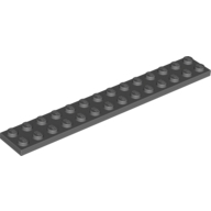 Lego destička 2x14, tmavě modro šedá (6000970)